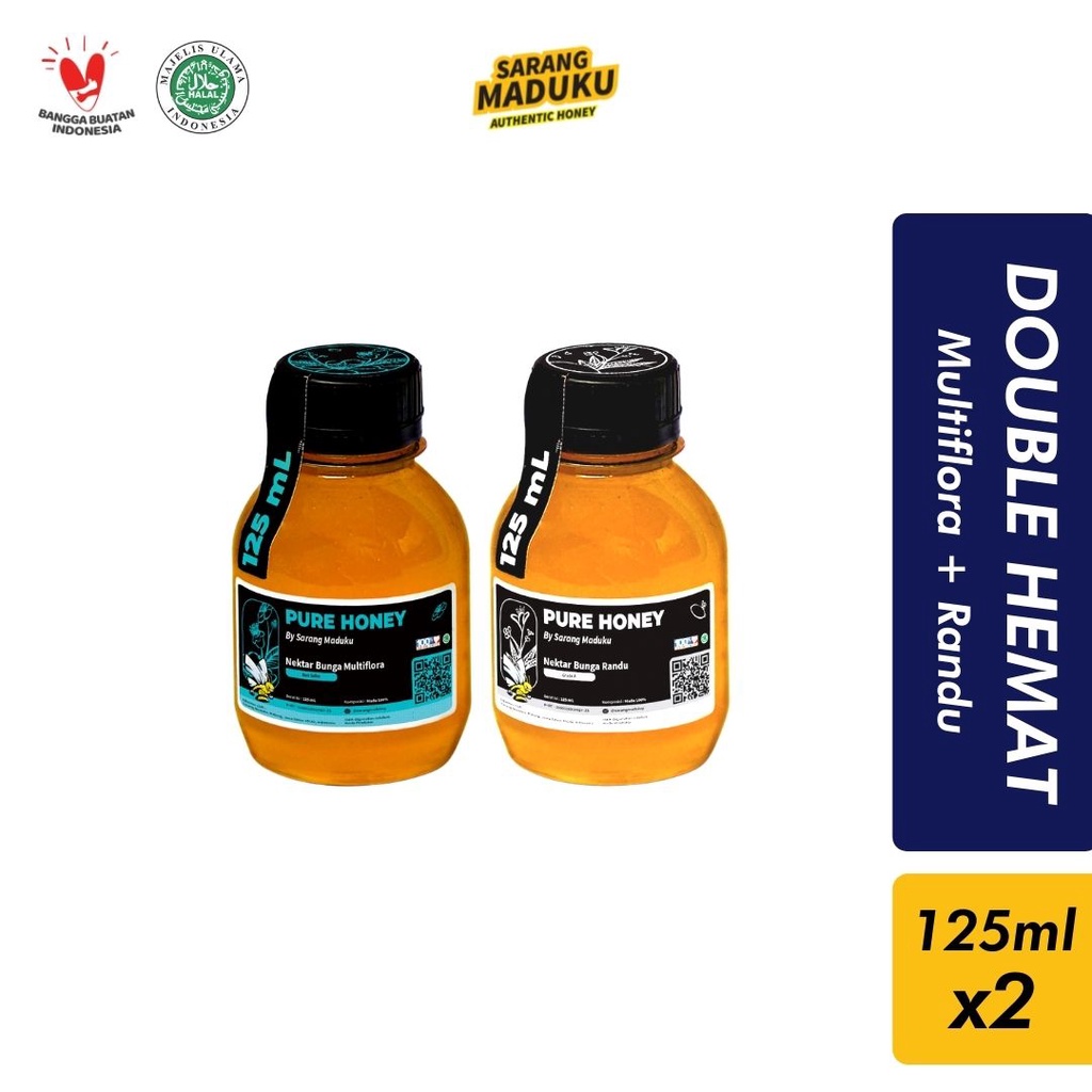 

Madu Murni Double Multiflora Randu Asli Raw Honey [125ml]