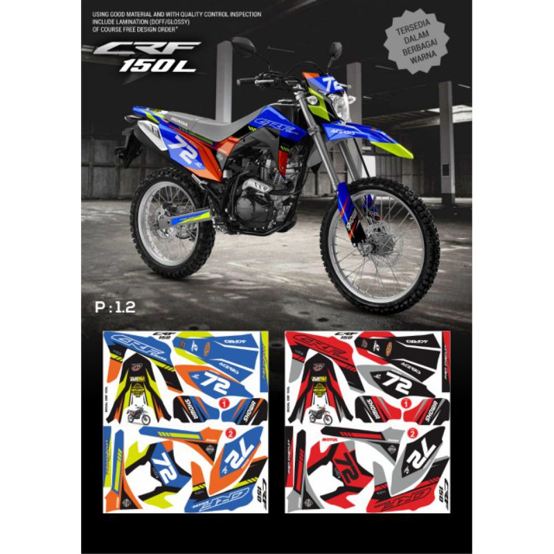 sticker decal crf150 / decal motor crf 150 /  decal CRF 150 fullbody