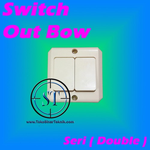 OB Seri Seg Out Bow Saklar Switch Seri 2 Dinding Temboki Bright-G Kualitas SNI 10A 250V AC220v
