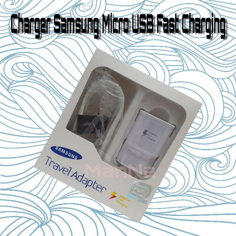 Charger Samsung Micro USB Original 15W Adaptive Fast Charging Casan Adapter dan Kabel Data Ori