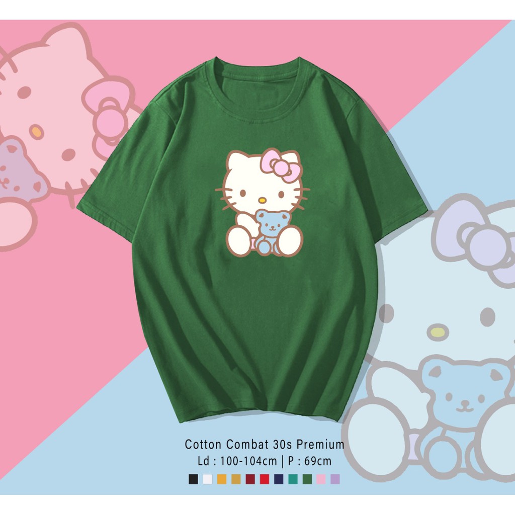 HELLOKITTY  / TERMURAH BAJU KAOS KATUN WANITA/ PRIA UNISEX LENGAN PENDEK / TUMBLR TEE