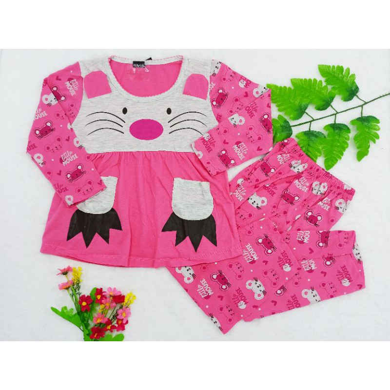 Ss#320 Pakaian Anak Perempuan size 4-6tahun / Piyama Anak Perempuan Model Za-Ra Kids / Setelan Anak