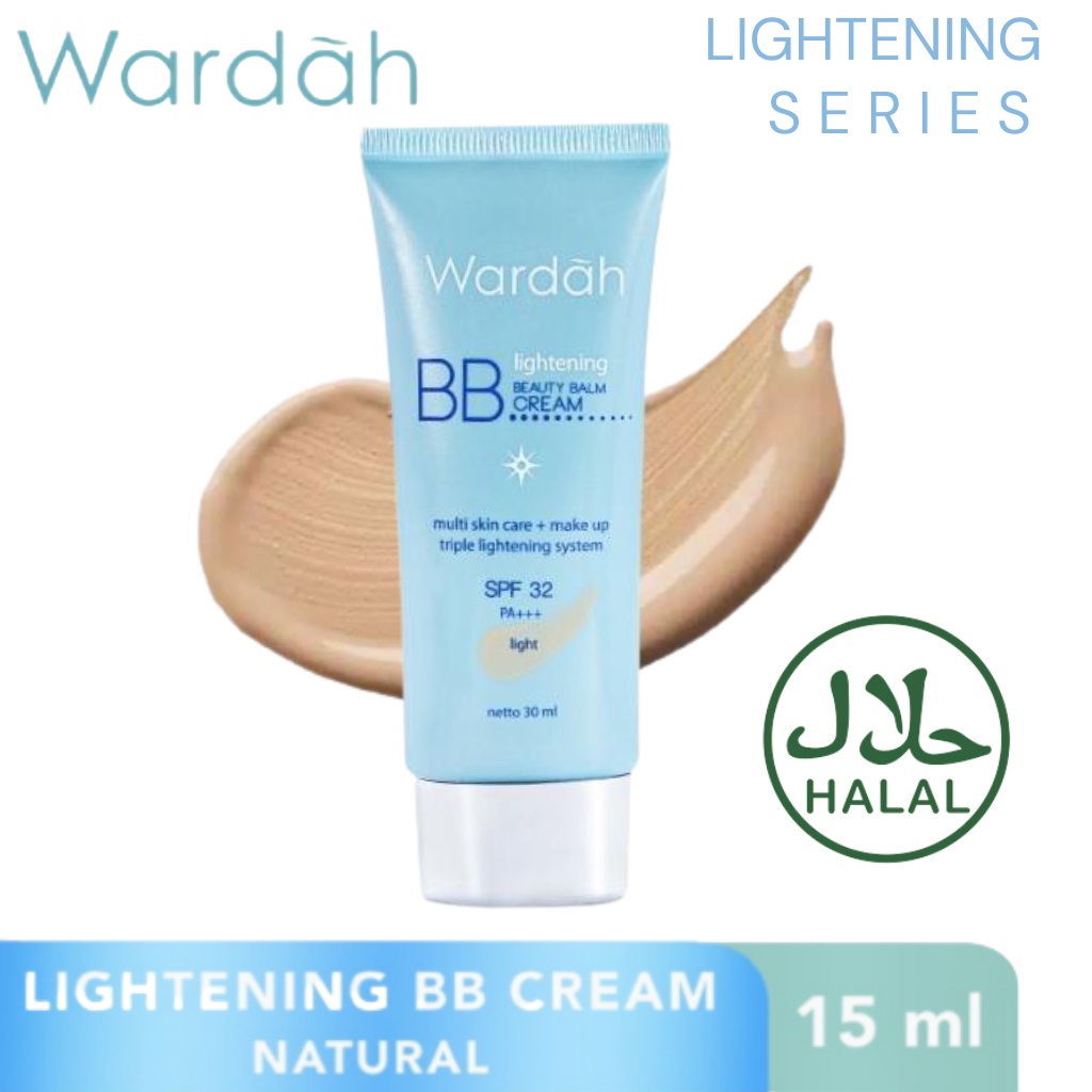 Wardah Lightening BB Cream SPF 32 PA+++ - 15 ml - Multi Skin Care, Licorice Extract dan Vitamin B3 -