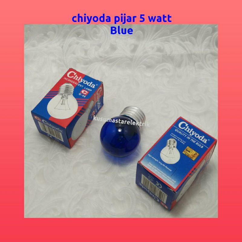 bohlam lampu pijar 5;watt.blue lampu pijar chiyoda 5 watt.e27