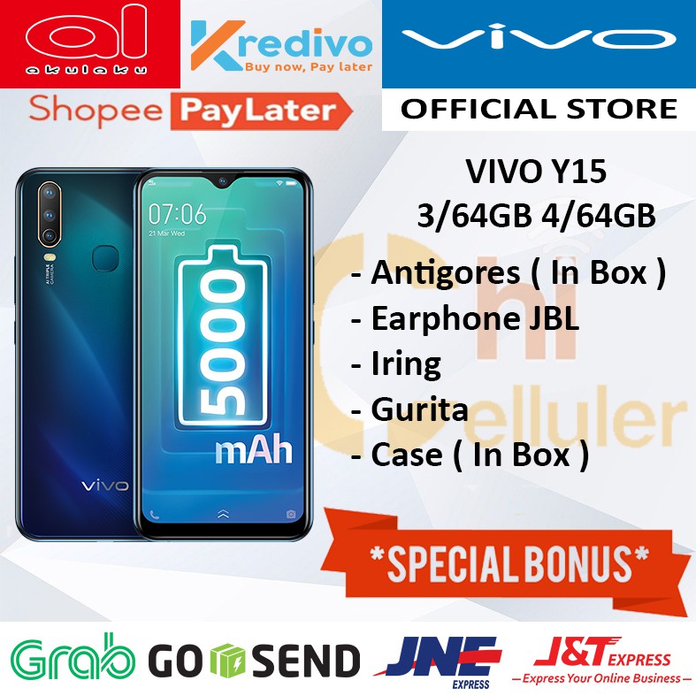 VIVO Y15 4/64GB GARANSI RESMI ORIGINAL