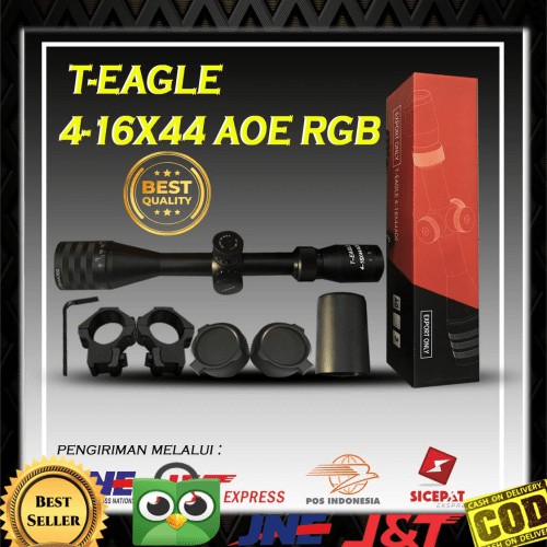 TELESKOP T EAGLE 4-16X44 AOEG RETIKEL NYALA TAHAN AIR