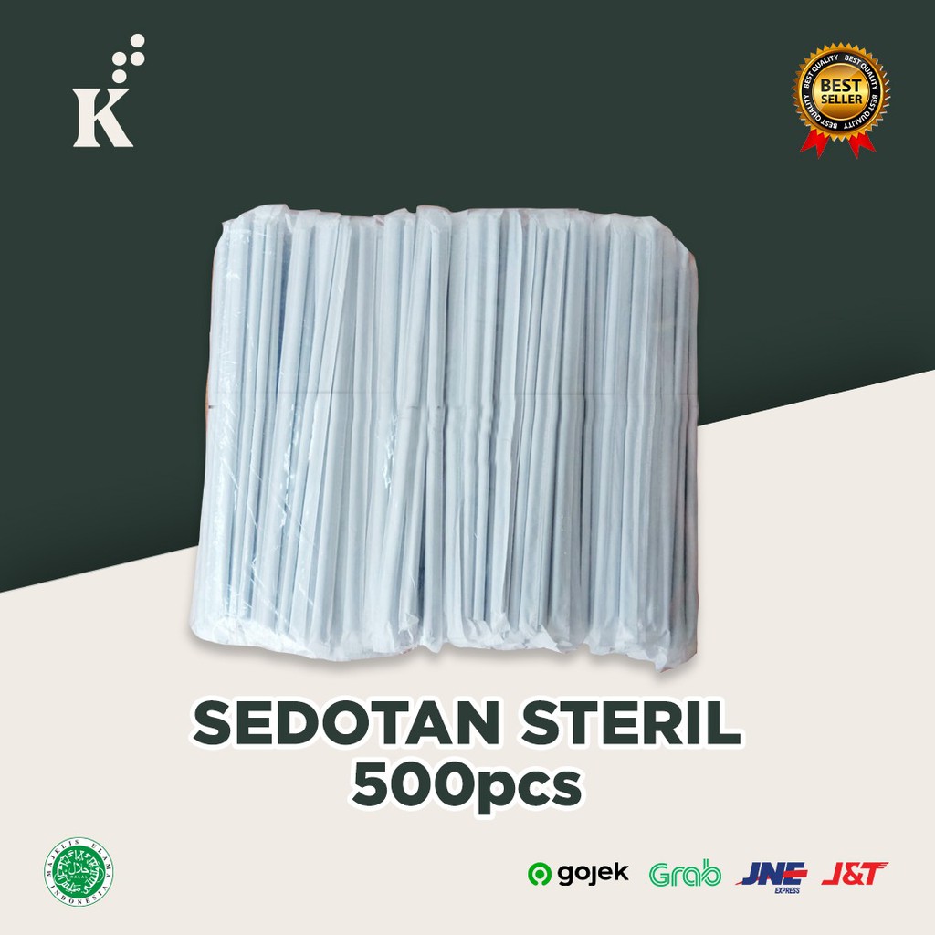 Sedotan Steril Hitam isi 500 pcs