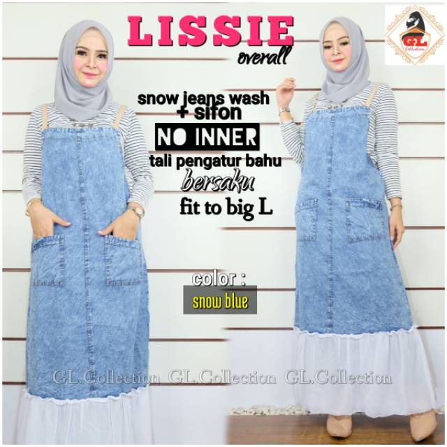 overall jeans putih