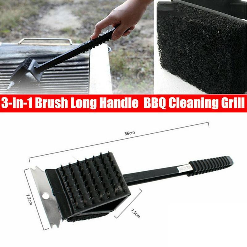 3in1 Sikat Kawat Tembaga Untuk Bbq / Piknik / Outdoor