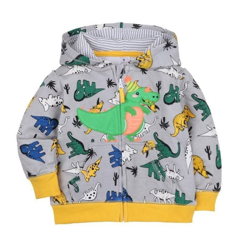 Jaket Bayi Catell Love (2) / Jaket Anak-YellowGrey Dino