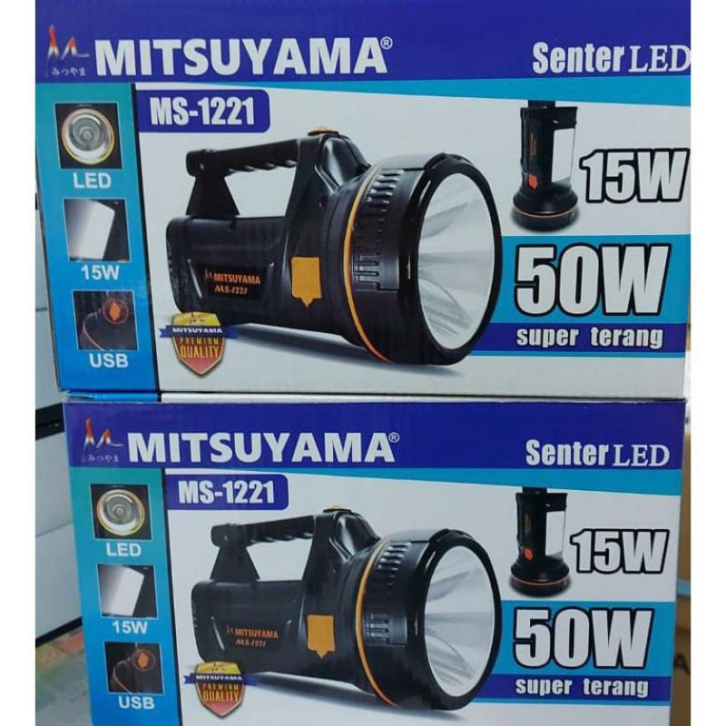 Senter tangan besar Led super terang Senter Mitsuyama Ms-1221 - SENTER MS-1221 - Senter Ronda