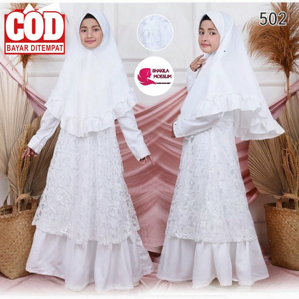 Gamis Putih Anak Brukat Perempuan Syari Gamis Anak Perempuan Gamis Anak Warna Putih Anak 1-10 Tahun Gamis Putih Manasik Haji Anak Gamis Manasik Anak Putih Set Jilbab Gamis Putih Anak  Perempuan Umur 11 12 Tahun Tanggung Remaja