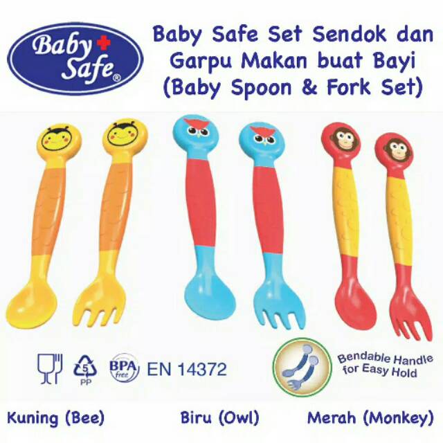 SK003 Baby Safe Baby Spoon and Fork