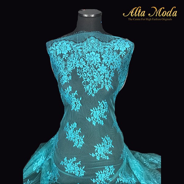 

Alta Moda Brokat Perancis Motif Kebaya Biru Tosca