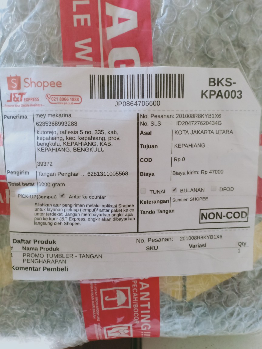 Promo Tumbler - Tangan Pengharapan