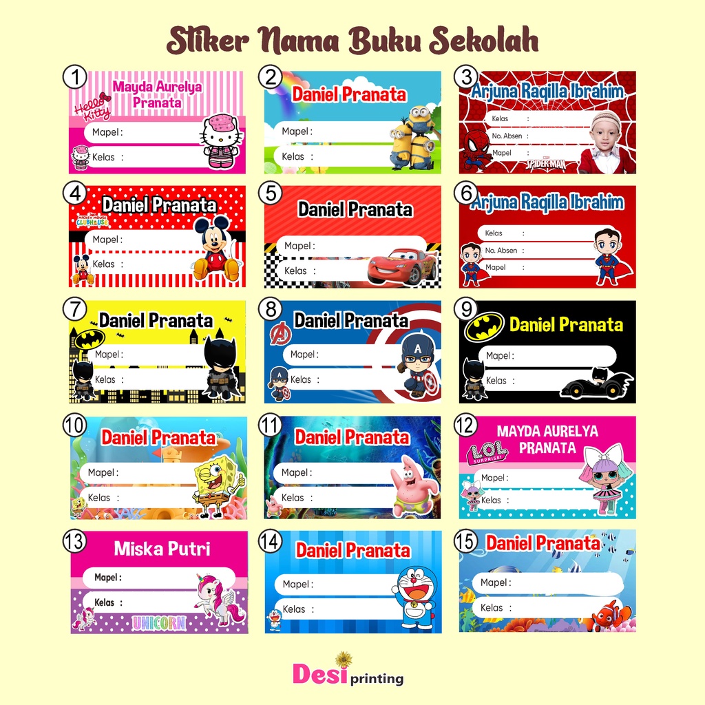

STIKER BUKU SEKOLAH SUPER MURAH (TIDAK LUNTUR)