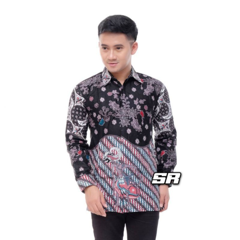 KEMEJA BATIK PRIA LENGAN PANJANG SIZE M L XL XXL  BSWART BatiK HRB026 Kenongo Hem