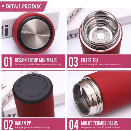 BOTOL TERMOS 500ML STAINLESS STELL VACUUM CUP [SWEETSPACE]