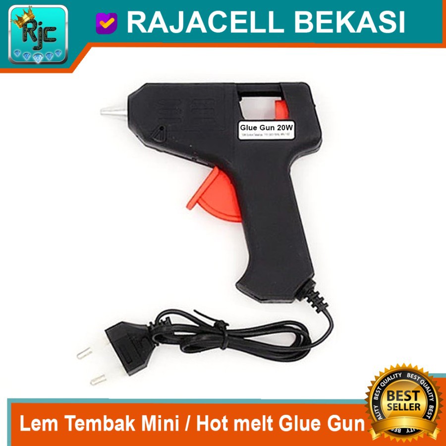 Lem Tembak mini Hot Melt Glue Gun 20W Alat Tembakan Lem Bakar Kecil