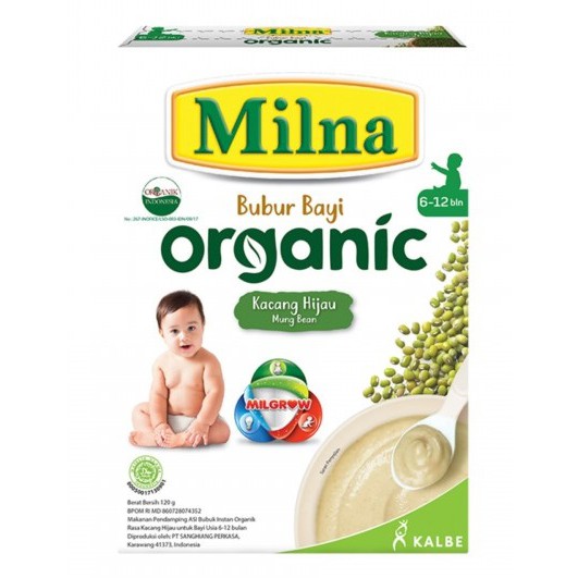 Milna Bubur Bayi Organik Kacang Hijau 120 gr