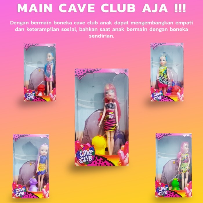 CAVE CLUB mainan boneka prasejarah dinosaurus