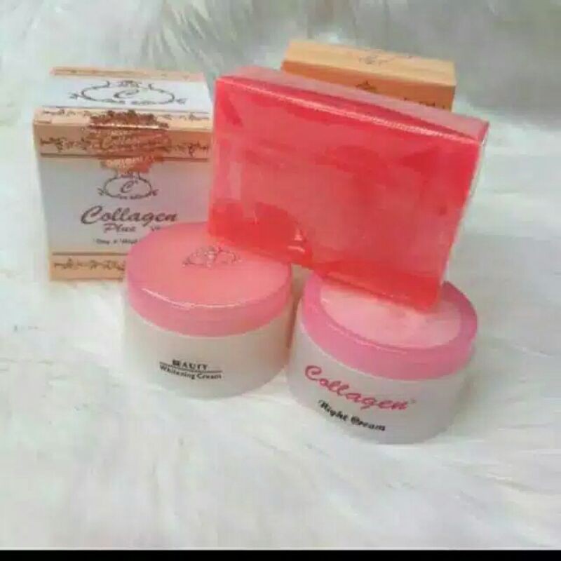 PAKET CREAM COLLAGEN ORI + SABUN 3IN1