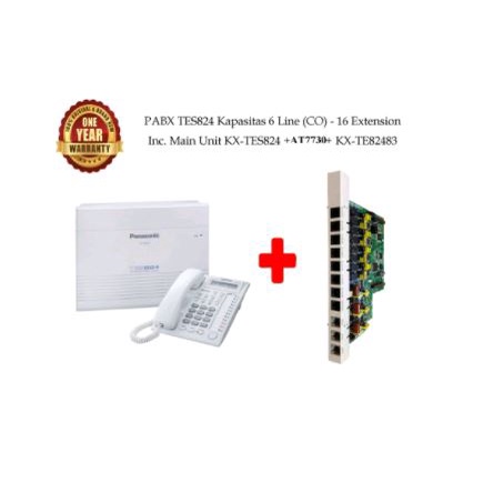 Panasonic PABX TES824 / KX-TES824 (Kap. 6 Co - 16 Extention) + TE82483 + AT7730