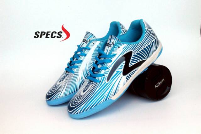 SEPATU FUTSAL SPECS BARACUDA SNEAKERS RUNNING LARI BIRU HITAM SOL KARET MENTAH SIZE 39-43