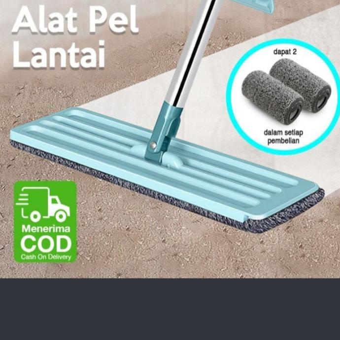 .........] Satrio Alat Pel dengan warna hijau dan cream dengan 2 kain pel micro