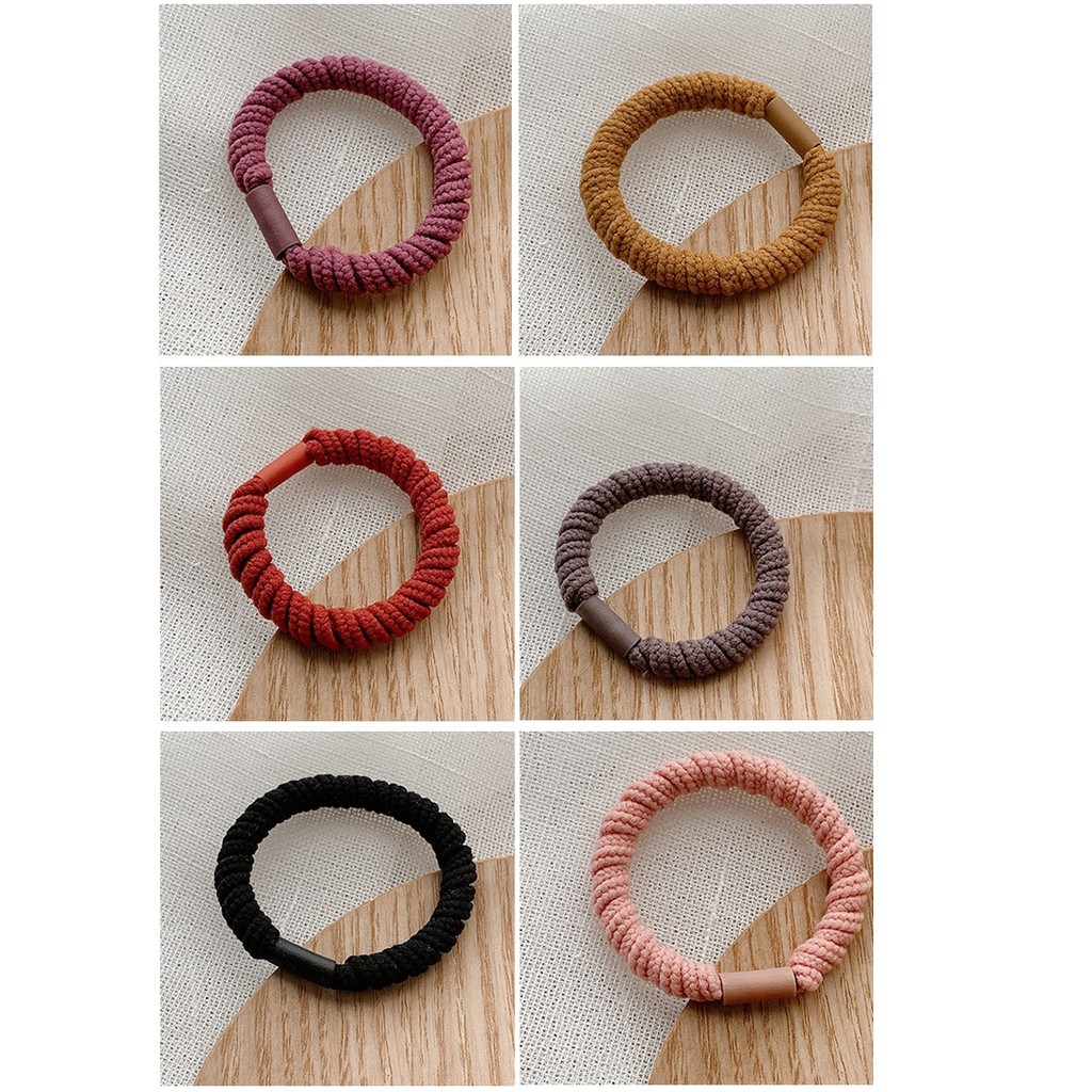 Ennwen IK63 Ikat Rambut Tambang Super Extra Tebal set 6 pcs-2