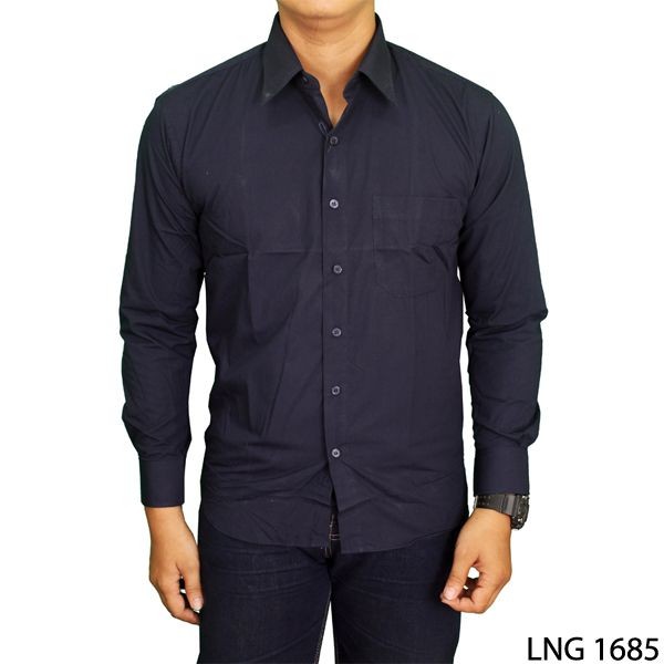 Baju Casual Panjang Katun Hitam LNG 1685