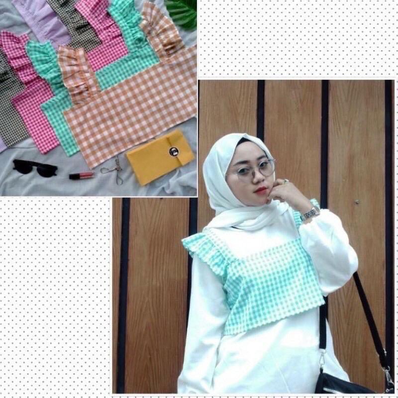 NASYA RUFFLE OVERSIZE TANKTOP|TankTop halal KEKININAN|tank top hijab Murah