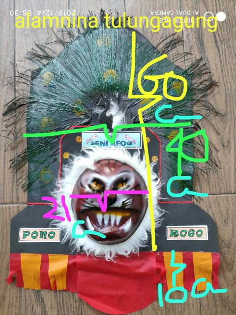 Topeng spon reog ponorogo barongan bujang ganong ganongan