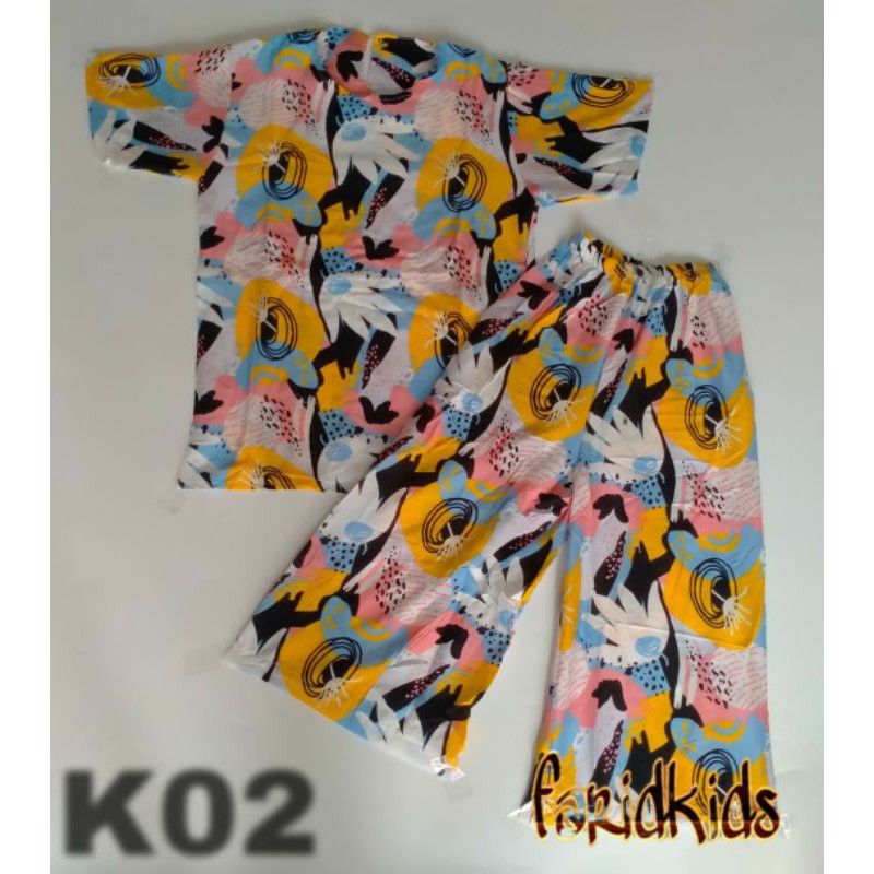 (COD)SETELAN KAKTUS||SETELAN RAYON ANAK||ONESET KATUN RAYON JUNIOR 6-10 tahun