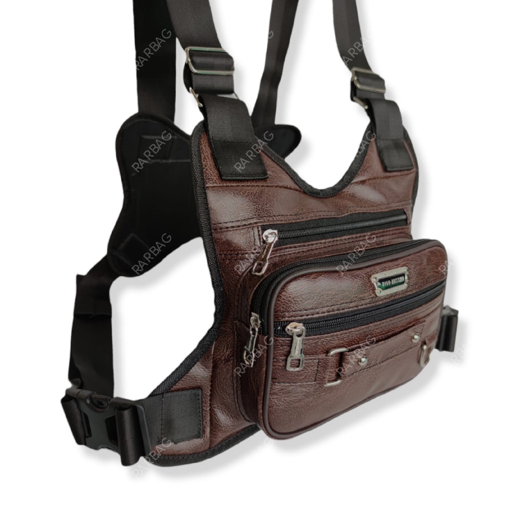 Tas Dada Kulit Terbaru Original Polo Amstar Chest Bag Chest Rig Bag Tas Selempang Dada