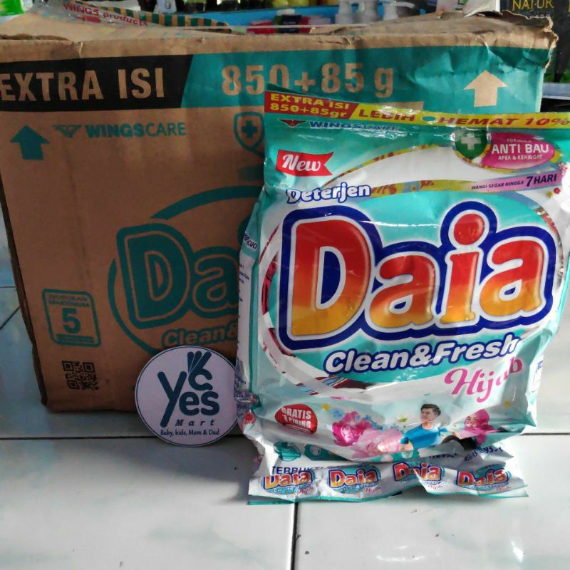 COD Daia Detergen bubuk 850 g Deterjen + Softener Violet Putih Pink loundry laundry londry Cuci Baju pakaian Clean &amp; Fresh Hijab