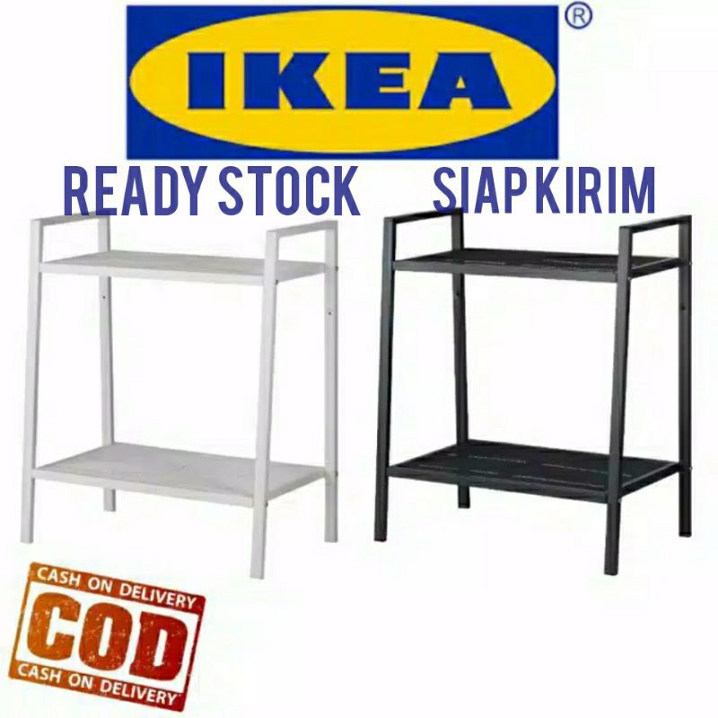 Rak LERBERG Pendek 2 Susun 35x60x70cm /Rak Susun/Rak Dapur/Rak Roti/Rak Kue/Rak Helm/Rak