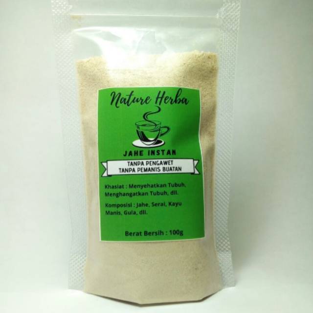 

Jahe Instan Nature Herbal 100% Alami Siap Seduh / Tinggal Seduh 100gr
