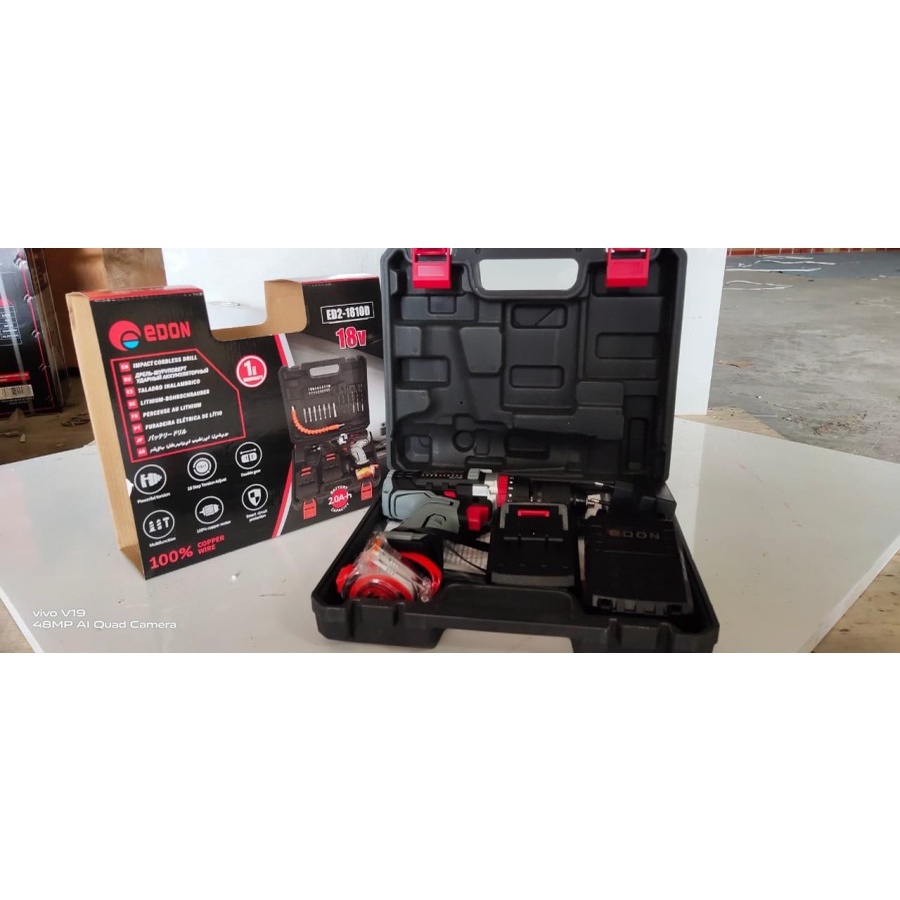 CORDLESS DRILL ED2 1810D 18V MESIN BOR TANPA KABEL mesin bor tanpa kabel