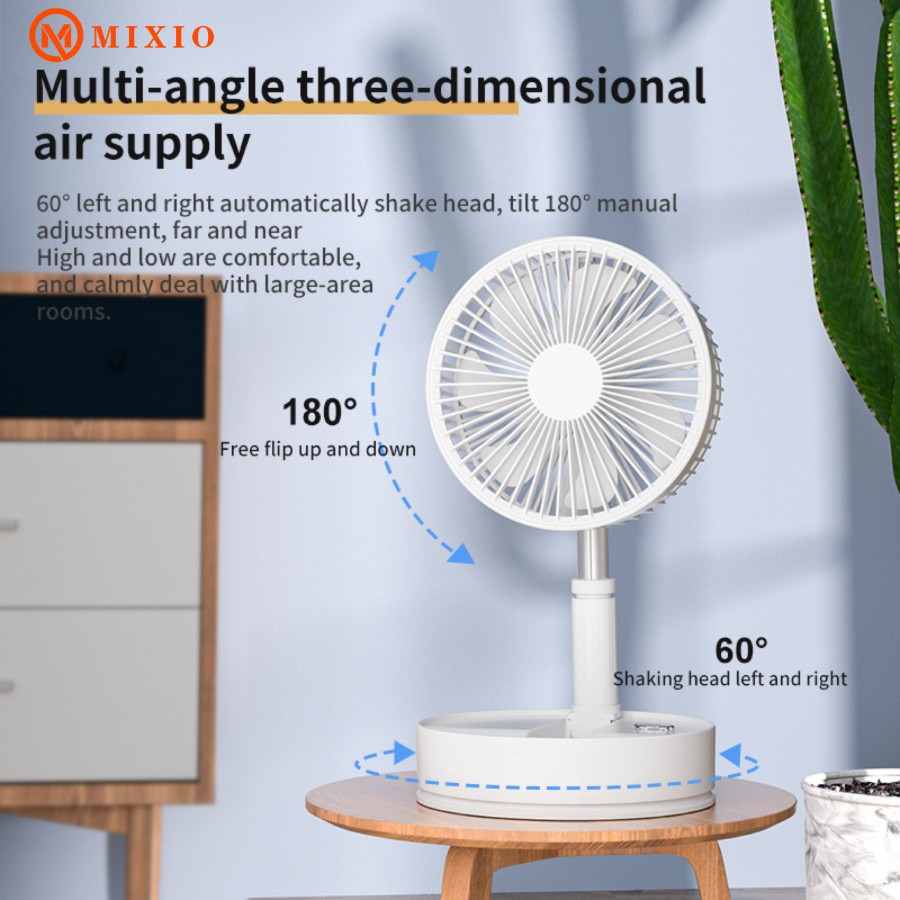 P11 Kipas Angin Lipat Fan Portable Remote Control Auto Swing