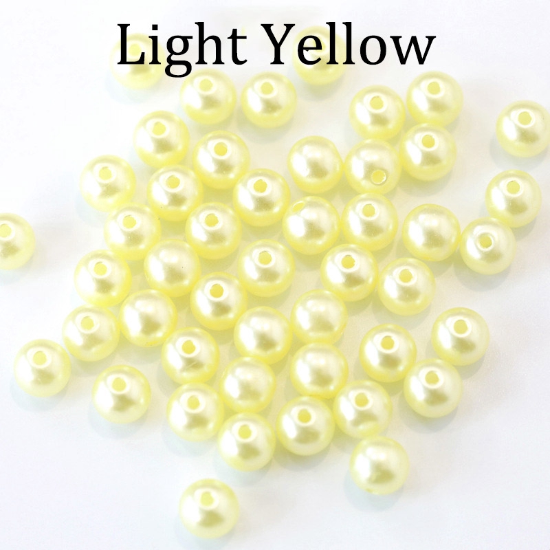 St.kunkka 400pcs/lot 3/4/6/8/10/12MM With Hole ABS Imitation Pearl Beads Round Plastic Acrylic Spacer Beads And  Hot Styles For Making Earrings, Necklace, Bracelets DIY Jelelry