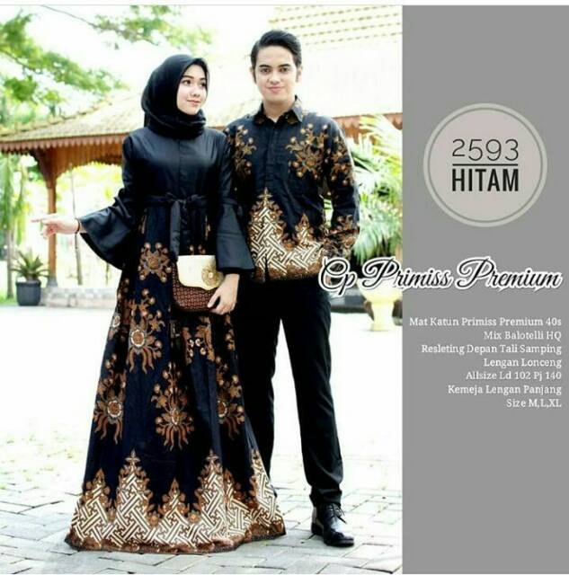 Baju couple pasangan gamis primis mix baloteli/BAJU COUPLE PRIMIS/BAJU COUPE KEMEJA DAN GAMIS/ BAJU