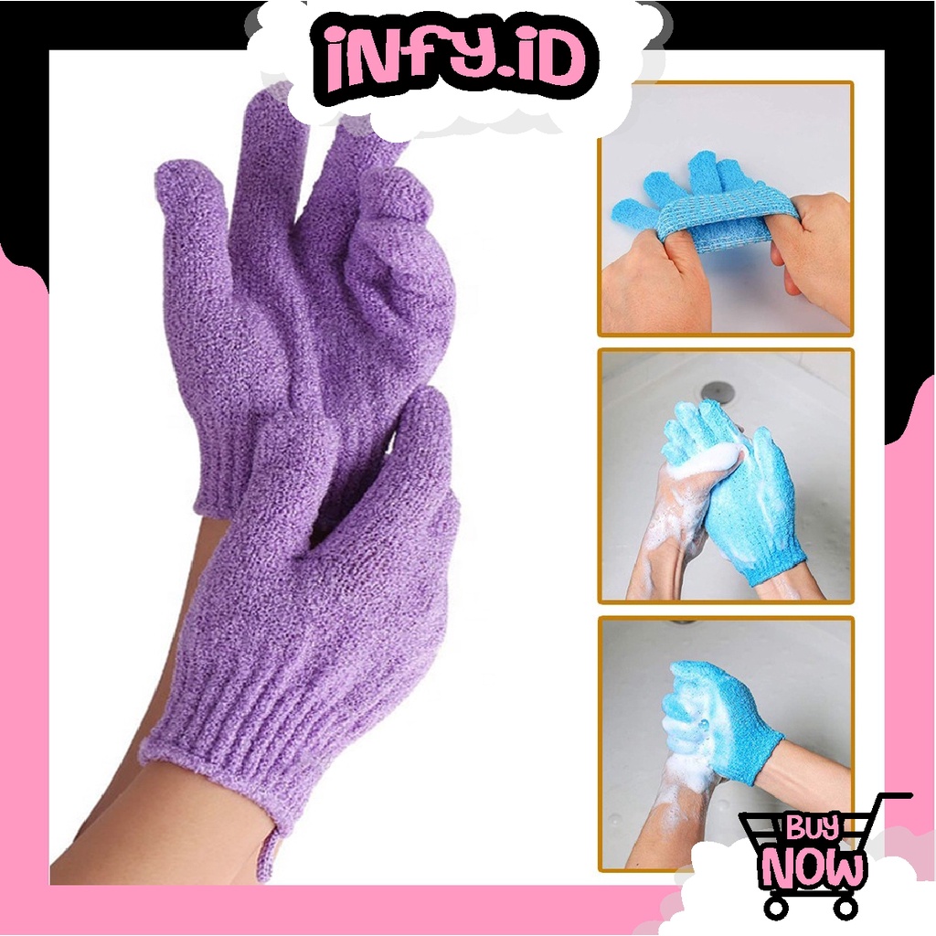 INFY - Sarung Tangan Mandi Scrubber Exfoliating Tubuh Pijat Termurah R742