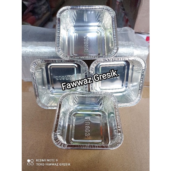 ALUMINIUM FOIL TRAY CUP OX 100 / BX 340 / WADAH CUP MAKANAN TRAY 10 PCS