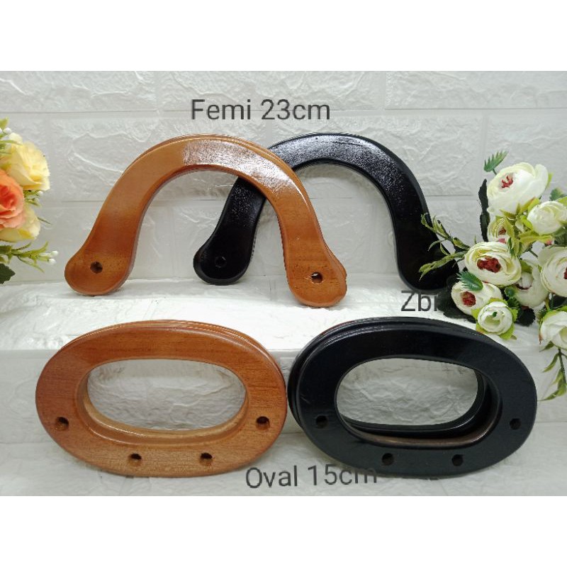 Handle kayu Femi dan oval