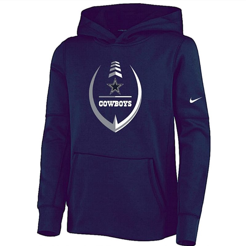 DALLAS COWBOYS NIKE NFL CUTTON PULLOVER FLEECE HOODIE