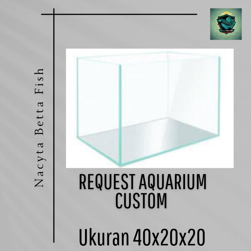 Aquarium ukuran 40x20x20 / Akuarium ukuran 40*20*20