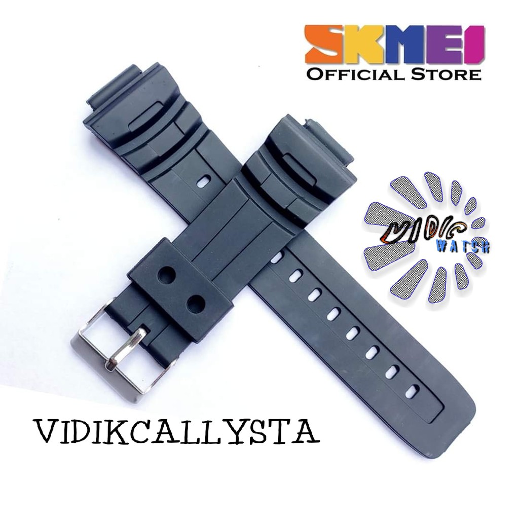 Strap tali jam tangan Skmei 1243 SKMEI 1243 Hitam tali skmei