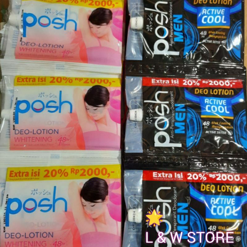 Deodorant Posh Sachet 1 Renteng Isi 12pcs/Deodorant Men