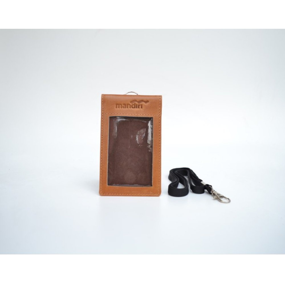 

ID Card Holder Kulit Kalung Logo Mandiri Cokelat Tan